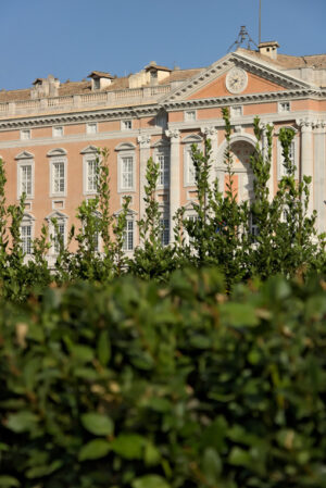 Vanvitelli architect, Caserta. Caserta, Italy. 27/10/2018. Main external  facade of the Royal Palace of Caserta (Italy). Designed by the architect Luigi Vanvitelli from 1751 - MyVideoimage.com | Foto stock & Video footage