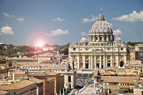 Vatican photo stock. Vatican City and St. Peter’s Basilica. - MyVideoimage.com | Foto stock & Video footage