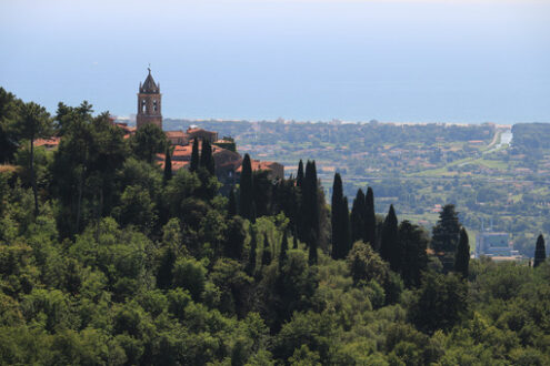 Versilia Tuscany Alta Versilia. Ancient villages perched on the hills. Toscana. - MyVideoimage.com | Foto stock & Video footage