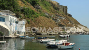 Video colorful houses. Village of Marina Corricella, Procida Island, Mediterranean Sea, near Naples.  Video footage. - MyVideoimage.com | Foto stock & Video footage
