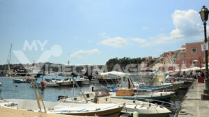 Video mediterranean style. Village of Marina Corricella, Procida Island, Mediterranean Sea, near Naples.  Video footage. - MyVideoimage.com | Foto stock & Video footage