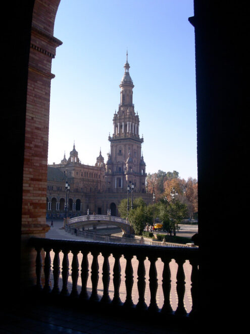 View of the royal palace taken from the porch. - MyVideoimage.com