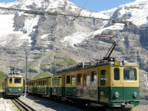 Wengen, Switzerland. 08/04/2009. Rack railway leading to the Jungfraujoch. - MyVideoimage.com