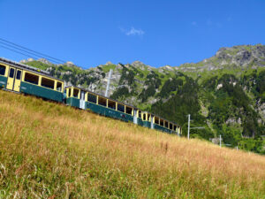 Wengen, Switzerland. 08/04/2009. Rack railway leading to the Jungfraujoch. - MyVideoimage.com