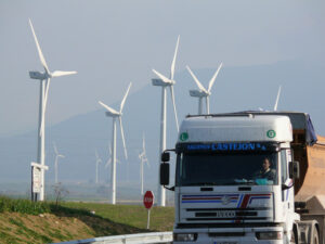 Wind farm with high blades - MyVideoimage.com