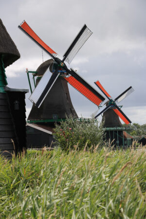 Windmills of Zaanse Schans. Windmills of Zaanse Schans, near Amsterdam. The structures were - MyVideoimage.com | Foto stock & Video footage