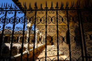 Wrought iron grille in the cloister of the church of San Francesco in Assisi. - LEphotoart.com